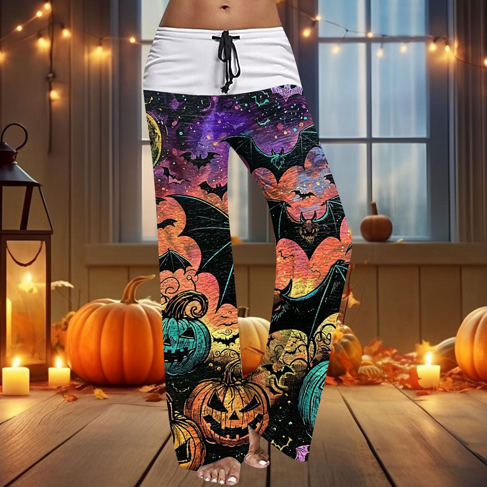 

Женские повседневные широкие брюки на шнуровке, повседневные брюки с принтом на Хэллоуин XXL фиолетовый