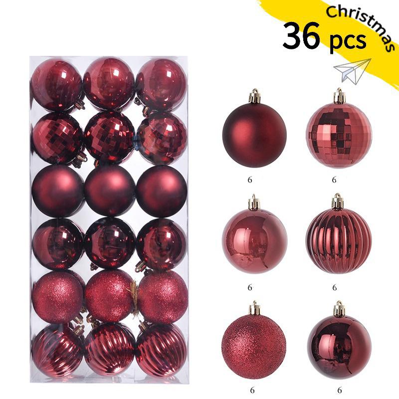 3cm Weihnachtsbaumkugeln Bruchfeste Kunststoffkugeln Dekoration Frohe Weihnachten Kugeln Anhänger Set Festival Party Hausdekoration