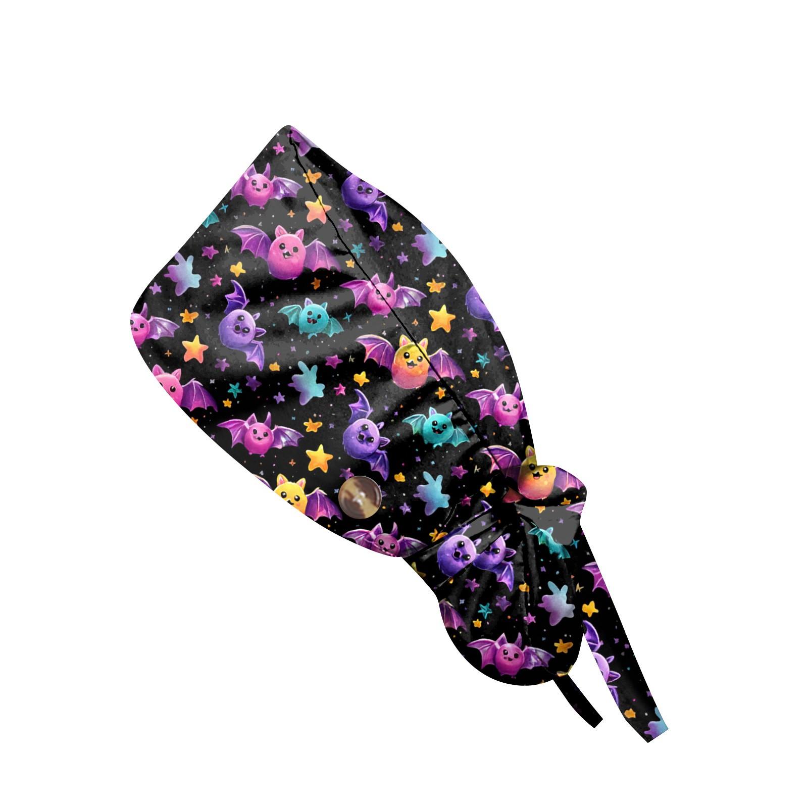 

Модная рабочая кепка с принтом на Хэллоуин, повседневная женская кепка с хвостиком, кепка с постиранной резинкой, кепка Baotou One Size фиолетовый