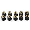 Rubber Well Nuts Motorcycle Fairings Fasteners Brass Nuts for Windshields Windscreen M4 10 Pieces