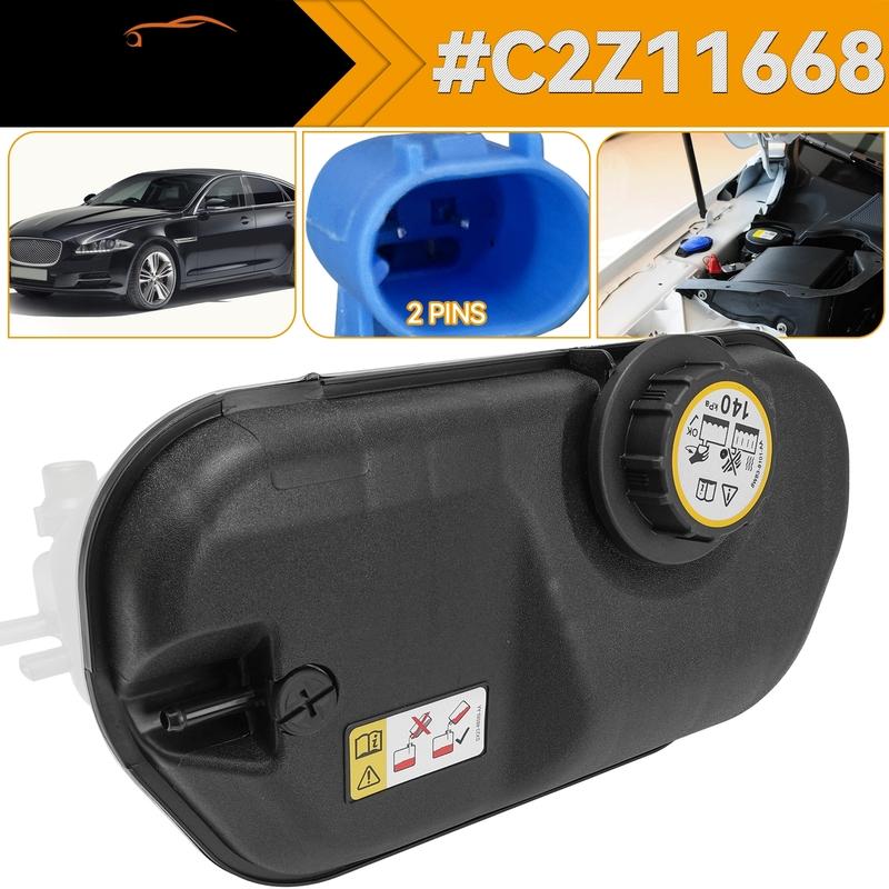 

C2Z11668 Expansion Overflow Tank Coolant Kettle Radiator Cooling Water Tank For Jaguar Xf X250 Xj X351 2.7 D & 3.0 D 2009-2015