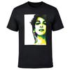 Green Yellow Abstract Woman Portrait Art Graphic man's T-Shirt
