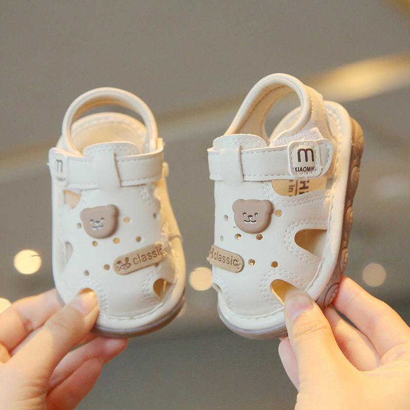 Нескользящая Обувь Нового Стиля - Детская Обувь, Сандалии - для Мальчиков и Девочек 16 бежевый