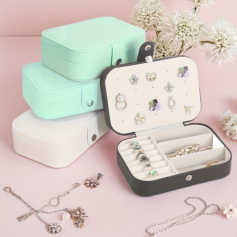 1pc Jewelry Storage Box, Large Capacity 2-layer Jewelry Box, Desktop Jewelry Storage Box with Lock LG-Q127