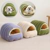 Cat Sleeping Bed for Winter Use Breathable Cozy Cat Cave Bed Peaceful Bedroom Bedside
