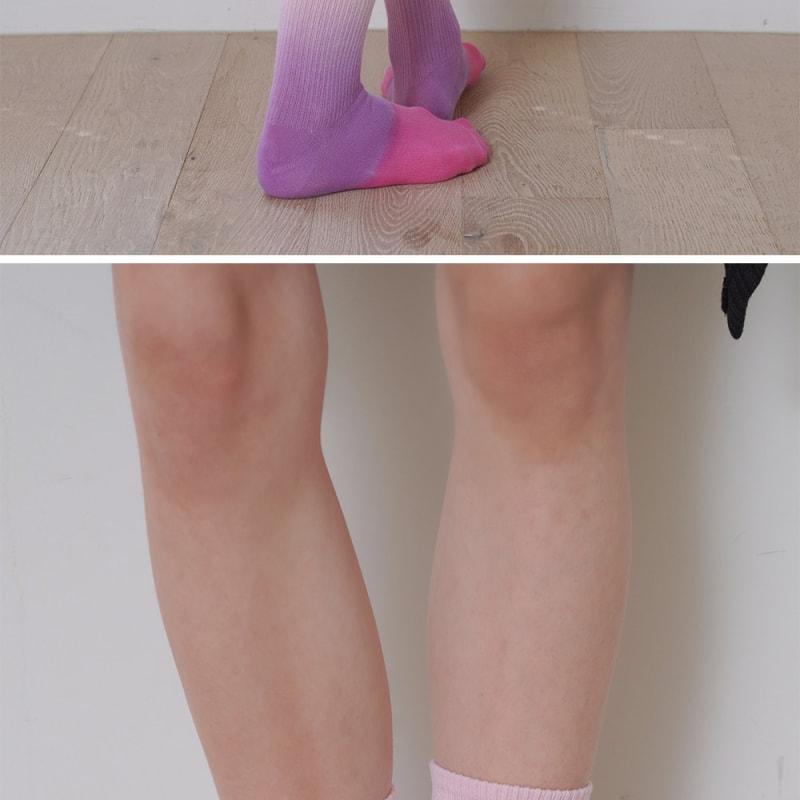 STUDIO SOCKSTOP 1989 Color Blending Crew Socks_2color