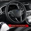 Car Steering Wheel Cover, Genuine Leather Handle Cover for Ford Focus, Edge, Territory, Mondeo, Explorer, Escort, Kuga