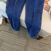 Plus Size Women's High Waist Denim Long Pants - Slimming, Casual, Loose, Cuffed Dad Jeans (200/300 Jin)