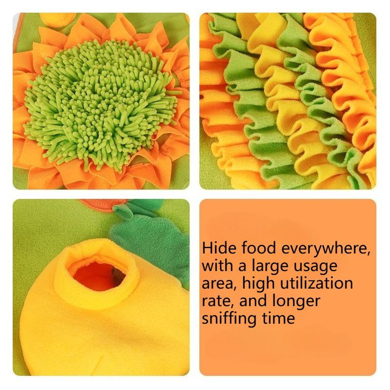 Pet Puzzle Decompression Interactive Shaking Fleece Hidden Food Sniffing Pad To Relieve Stuffiness Slow Food Pad Pet Supplies