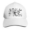 Black and White Trippy Print Baseball Cap Ball Cap Thermal Visor Designer Hat Big Size Hat Unisexs Caps Womens
