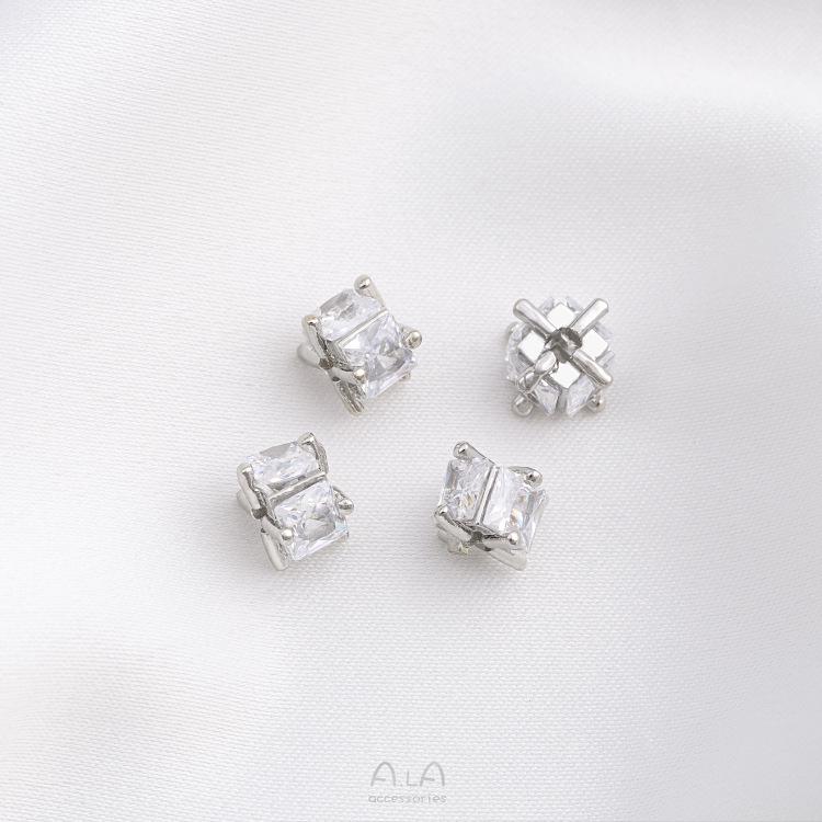 14K Gold-Plated Zircon Spacer Beads for DIY Jewelry