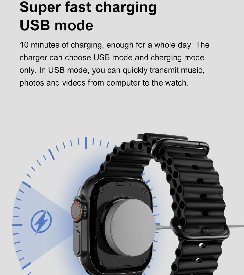 DT Ultra 3 Smartwatch Amoled-skärm 4GB MP3 MP4-spelare Bluetooth Nätverksdelning App Store ChatGPT Smart AI-klocka Man Sportklocka