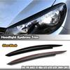 Pair Front Lamp Headlight Eyelid Eyebrow Trim For VW GOLF VI MK6 GTI GTR 2008-13