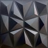 12pcs 3D Wall Panels for Indoor Wall decoration,PVC Pattern for Living Room Hall Bedroom Hotel Office,black,30.48 Cm X 30.48 Cm