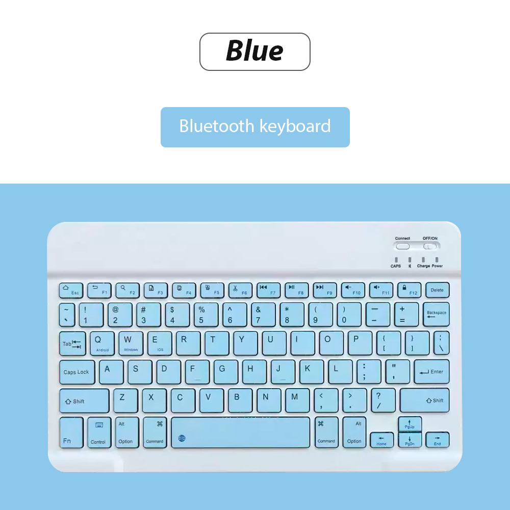 Bluetooth Wireless Keyboard with Mouse Portable Mini Rechargeable Keyboard for iPad Tablet Android iOS Windows Laptop