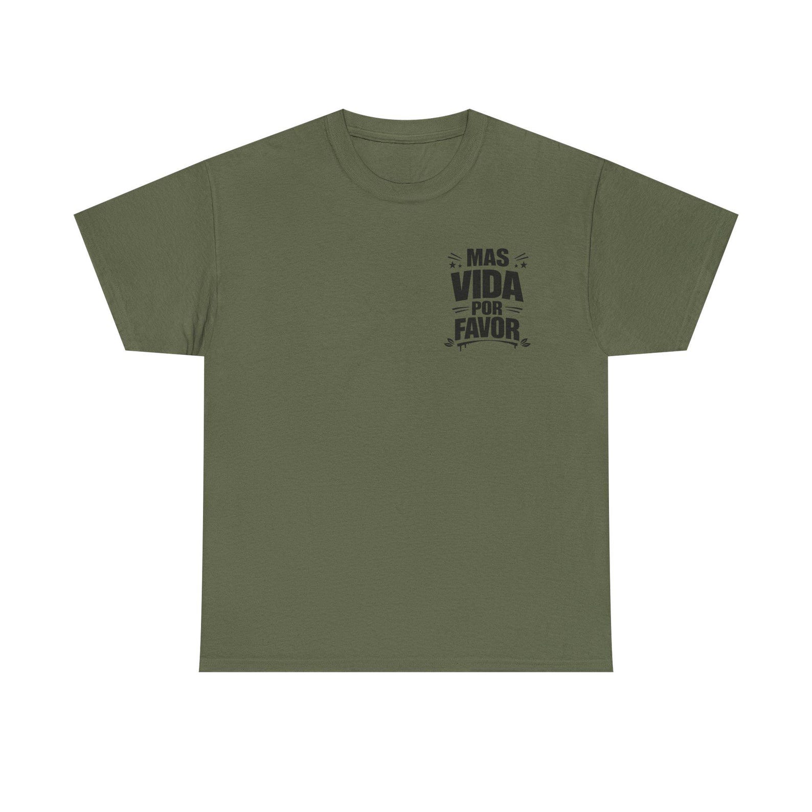 Mas Vida Por Favor T-Shirt | Spanish Phrase Tee, Typography Design 3XL