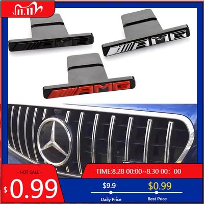 GLC GLB 3D AMG Logo Emblem Car Front Grille Badge Car Styling For Mercedes Benz W124 W168 W169 W176 W177 W202 W203 W204 W205 W2