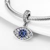 Copper Inlaid Blue Zirconium Evil Eye Charms Beads Fit Original Bangle Bracelet Diy Jewelry Dangle Gift