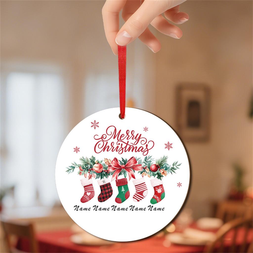 Gift Stocking Decoration Souvenir Wooden Christmas Pendant