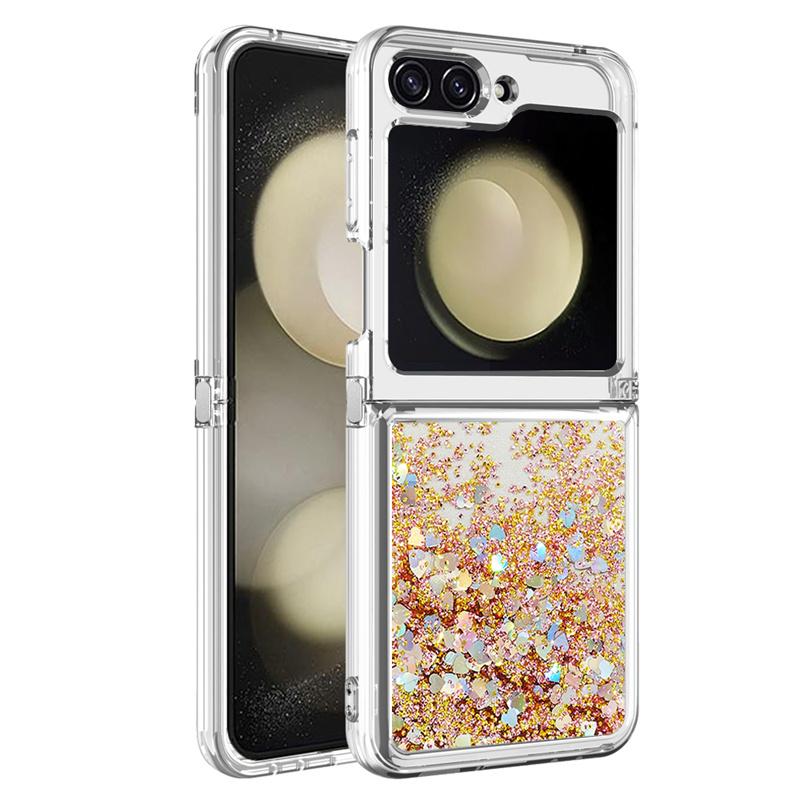 Estojo Z Flip7 Case Areia Movediça para Samsung Galaxy Z Flip 7 Capa Macia Líquida Brilhante Para Capa de Telefone Samsung Galaxy ZFlip 7 Capa