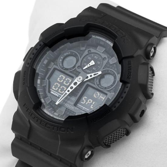 Casio MATTE BLACK Watch G-SHOCK GA-100-1A1 Men's [Imported]