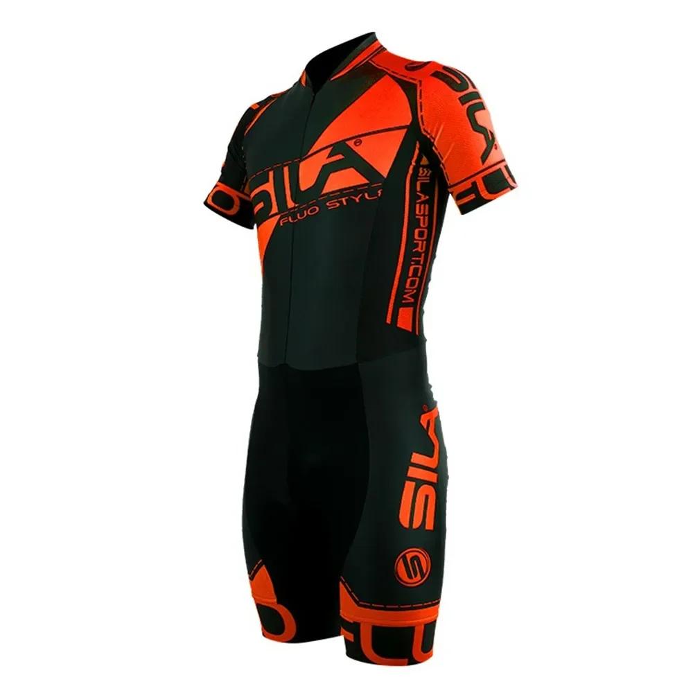 Sila Kids Cycling Skating Suit Inline Skate Speed Skating Short Sleeve Racing Suit Ciclismo Children's Fast Skating Clothing