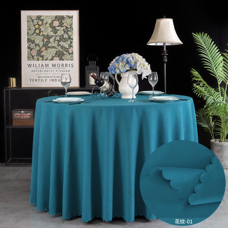 Hotel Round Tablecloth Fabric Restaurant Tablecloth Hotel Banquet Large Round Table Tablecloth Household Round Table Tablecloth