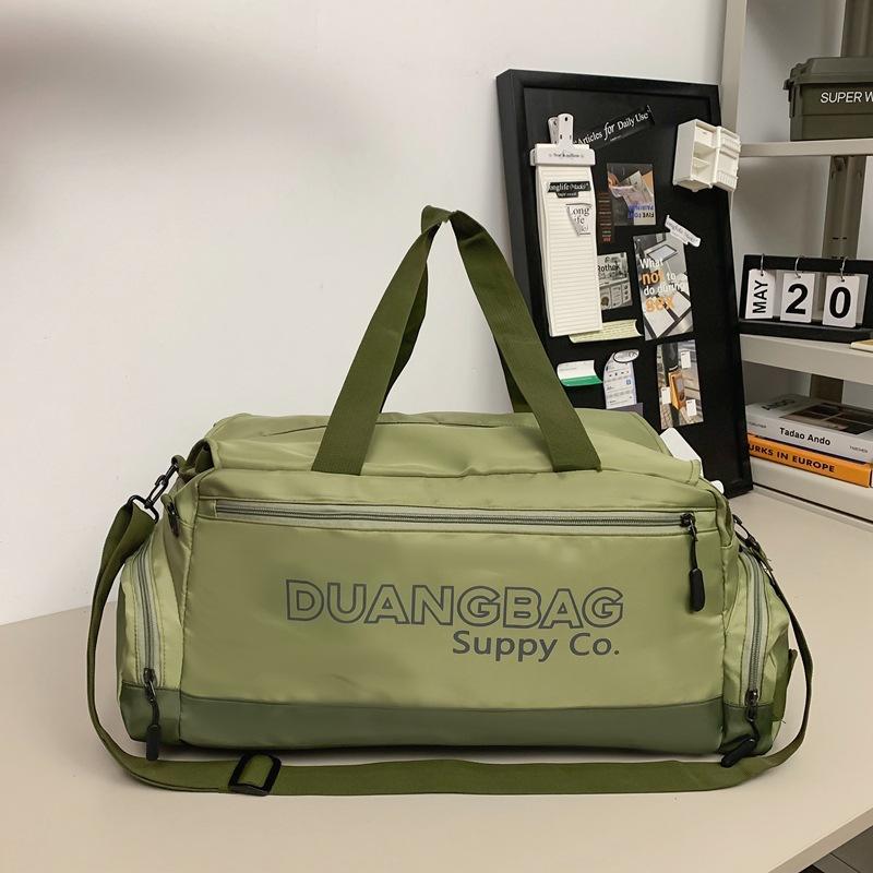 

Travel Backpack College Student Male Large Capacity Letter Wear-resistant Waterproof Girl Fitness Outdoor Oblique Span Lightweight Portable зелений