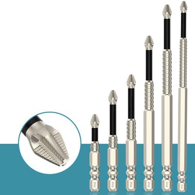 10 Pcs/1 Set Cross Magnetic Screwdriver Bit Alloy Steel Anti Slip Long Drill Bits PH2 Hand Tool Accessories