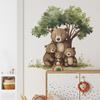 Adorable Cartoon Bear Family Wall Stickers Playful Parent and Baby Bears, Self-Adhesive Wall Decals for Kids Room, Nursery and Hallway Decor