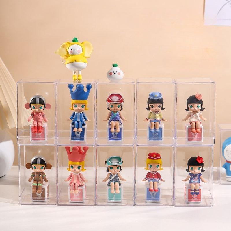 Blind Box Storage Display Stand Single Transparent Doll Handmade Dustproof Box Handmade Doll Acrylic Display Box NO Dolls