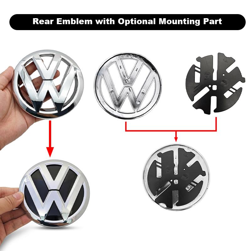 SVLHP1 For Volkswagen Polo 2011 2012 2013 6R0853600A ABS VW Car Front Logo Grille Badge Trunk Emblem Decoration Replacement Accessories
