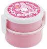 Skater Round Lunch 500ml Two with Made In Sanrio My Melody School Box, Capacity, Tiers, Fork, Japan, Design, ONWR1-A
