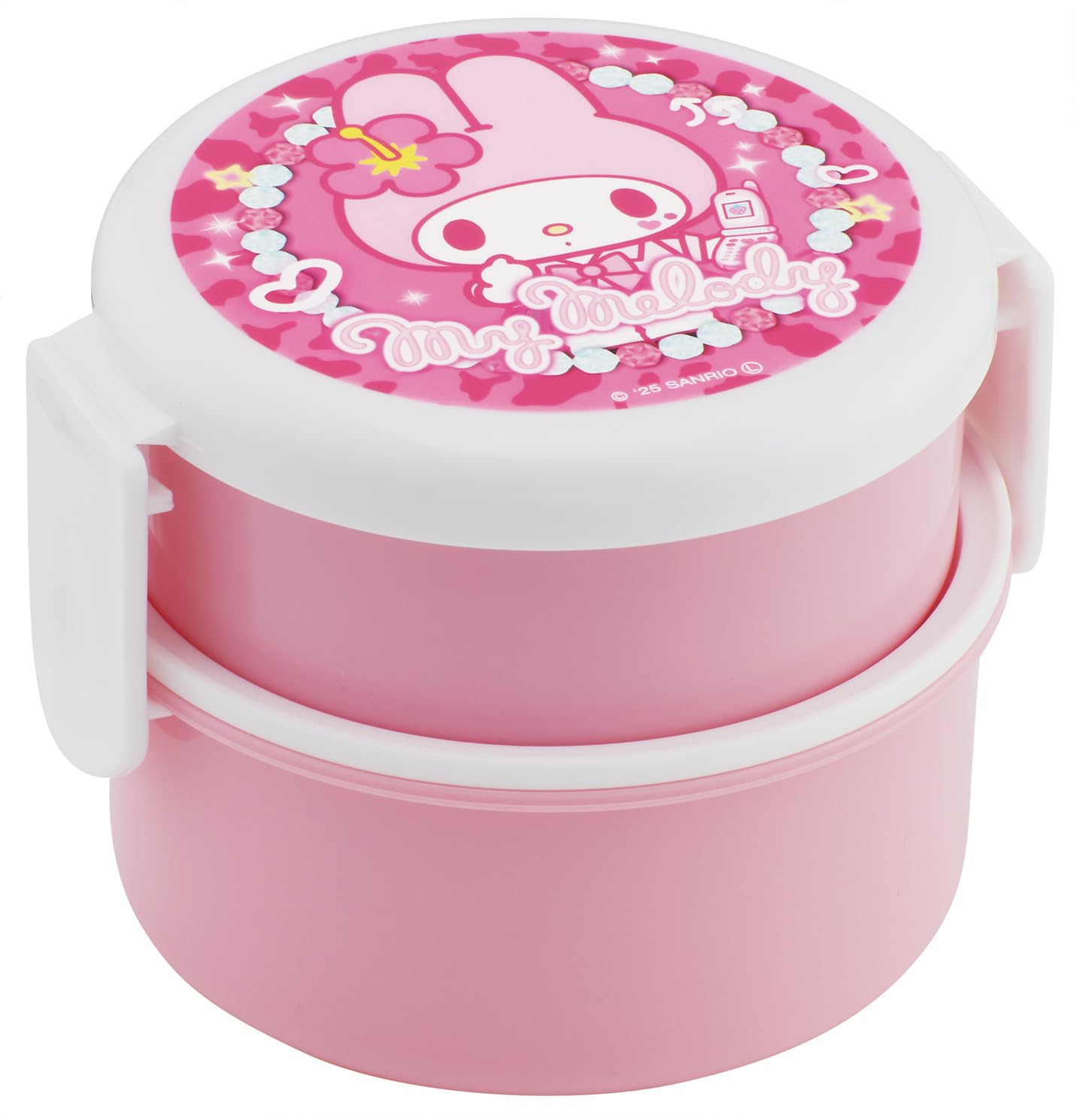 

Skater Round Lunch 500ml Two with Made in Sanrio My Melody School Box, Capacity, Tiers, Fork, Japan, Design, ONWR1-A