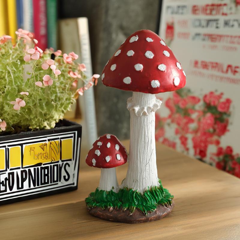 Outdoor Fake Mushroom Decor Miniature Model for Garden Villa Landscape Sculpture Kindergarten Plant Ornament