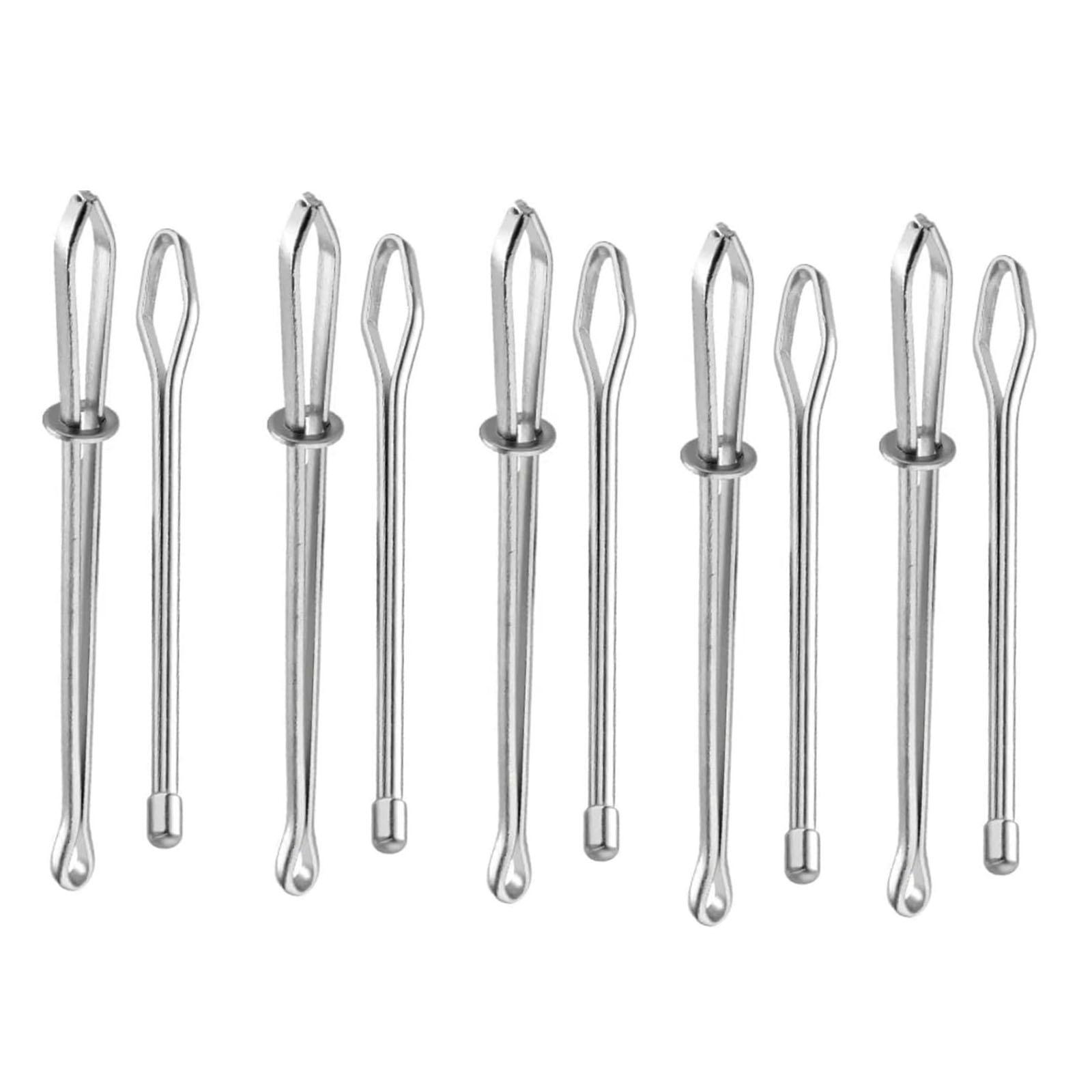 

10 Pcs Stainless Steel Garment Clips Sewing DIY Tools Elastic Band Tape Punch Cross Stitch Threader Wear Rope Elastic Clamp
