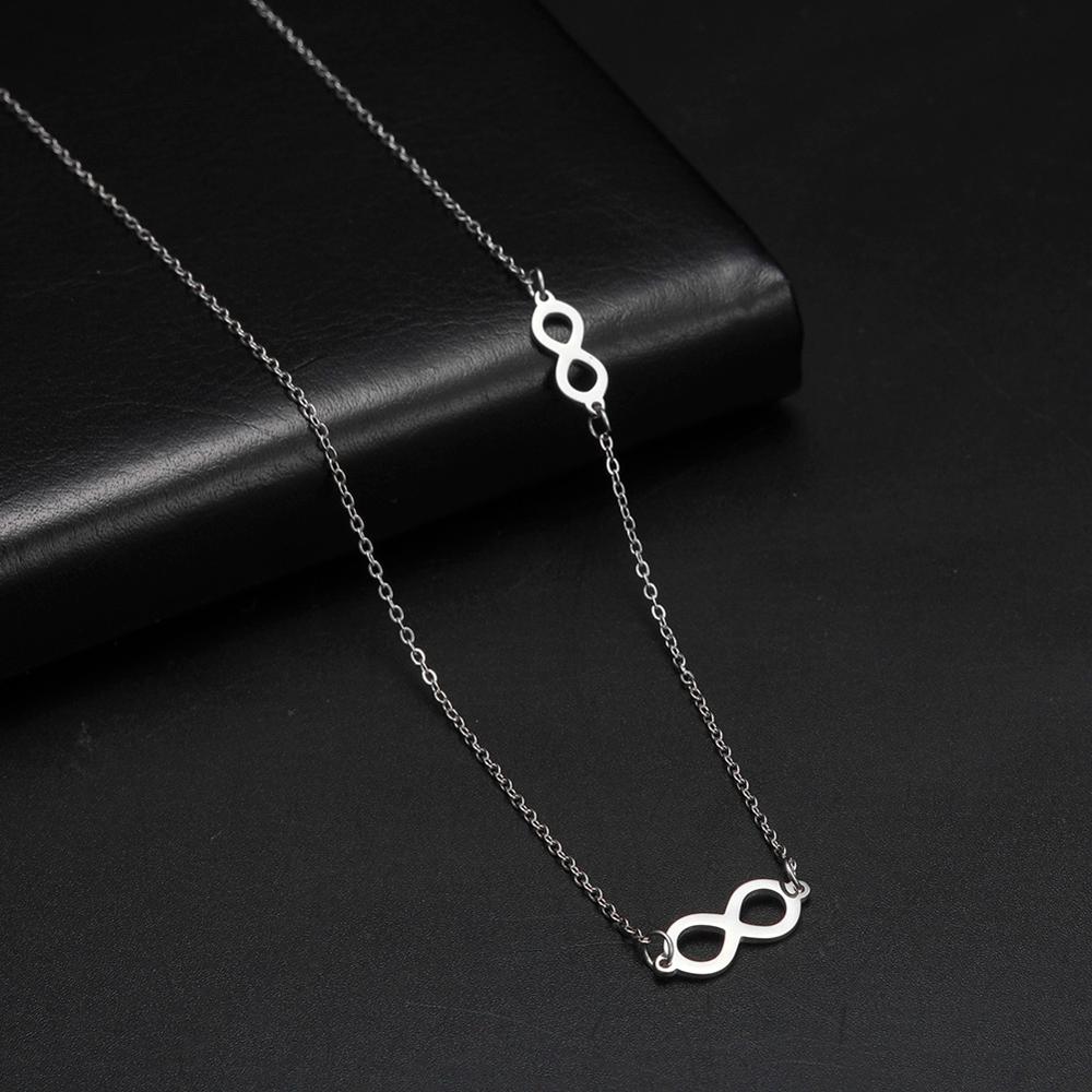 LIKGREAT Multi Layers Bar Coin Pendant Necklace Moon Star Cross Neckchain for Women Stainless Steel Chain Choker Jewelry NotFade
