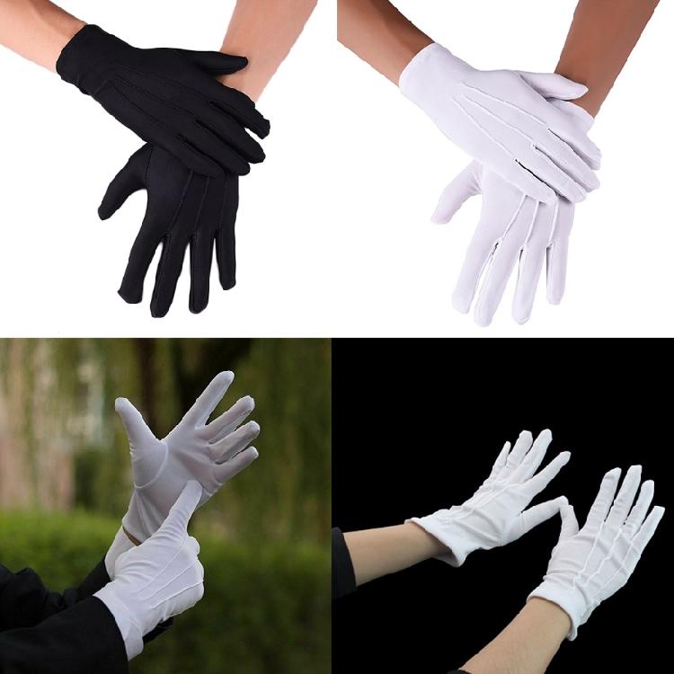 Formal Party Tuxedo Guard Gloves Stretchy for Police for Parade Mittens for Wome