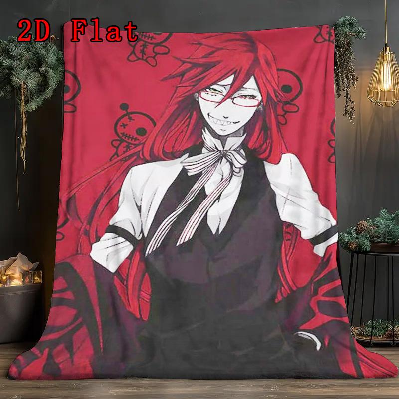 Grell Sutcliff 2D Flat Pattern Flannel Blanket High Quality All Seasons Warmth and Comfort Perfect for Christmas Gifts.MMT0918048