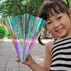 A4 Multicolor Iridescent Holographic Clear Transparent PVC Fabric Leatherette Laser Rainbow Film Vinyl Craft Bag Earring DIY Bow