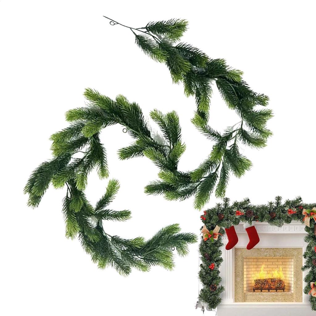 Artificial Norfolk Pine Christmas Wreath Fake Green Garland Front Door Walls Porches Home Decor Xmas Decor Christmas Decor