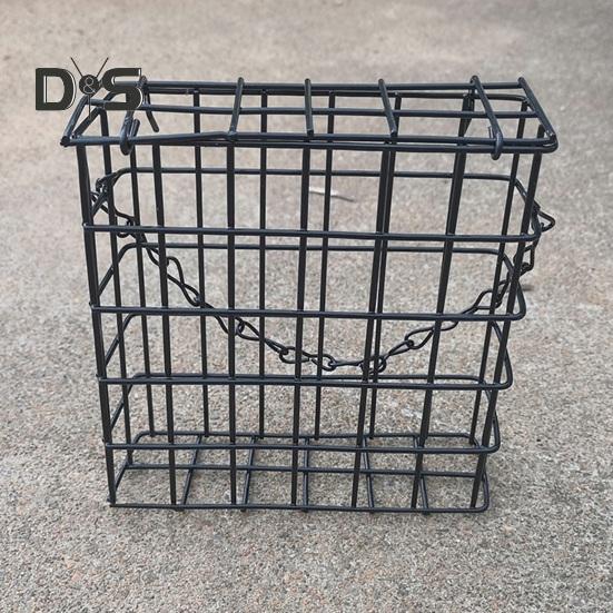 Suet Cage Bird Feeder Outdoor Garden Iron Cages Outside Hanging Suet Feeder Single Suet Cake Wild Bird Feeder