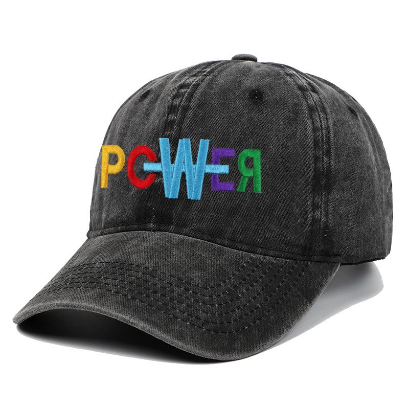 Trendy Retro Colorful Letter Embroidered Distressed Baseball Cap for Men & Women