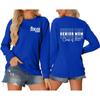 Ladies Fashion Casual Long Sleeve Halloween 3d Simulation Embroidery Printed Crew-Neck Hoodie Top