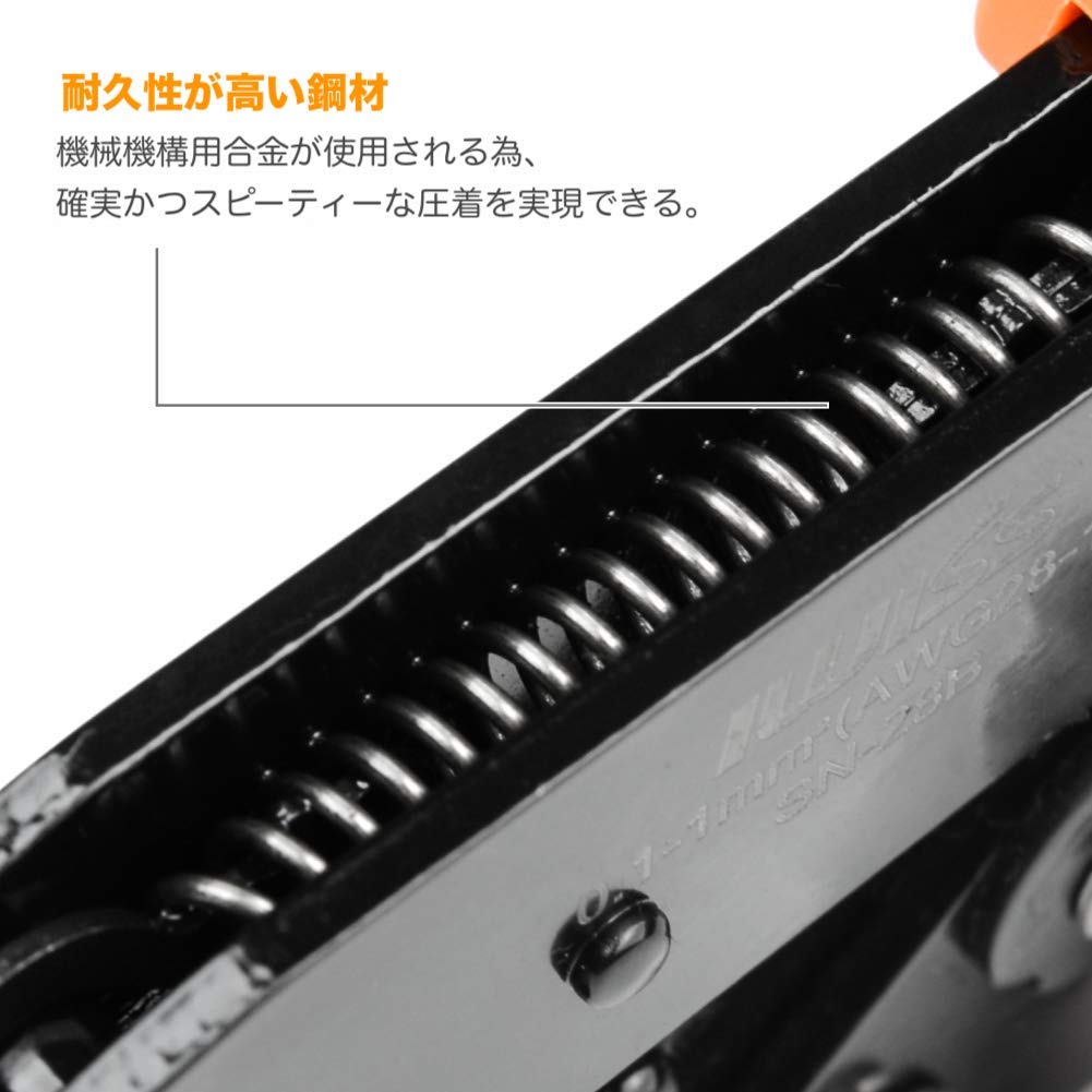 IWISS SN-48BE Ratchet-Type Crimping Pliers, Open Barrel, for Faston Terminals, EDM Cut, Compatible with 0.14-1.5mm² Medium-Sized Terminals