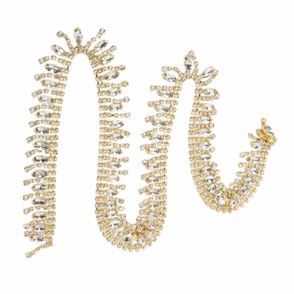Rhinestone Trim 1yd Fadeless Elegant Exquisite Tassel Design Wide Application Rhinestone Fringe
