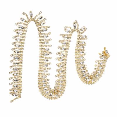 Strass-Borte 1 Yard   Farbecht Elegant Exquisit Quasten-Design Breite Anwendung Strass-Fransen