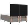 Box Spring Bed with Headboard Taupe 140 x 190 cm Fabric