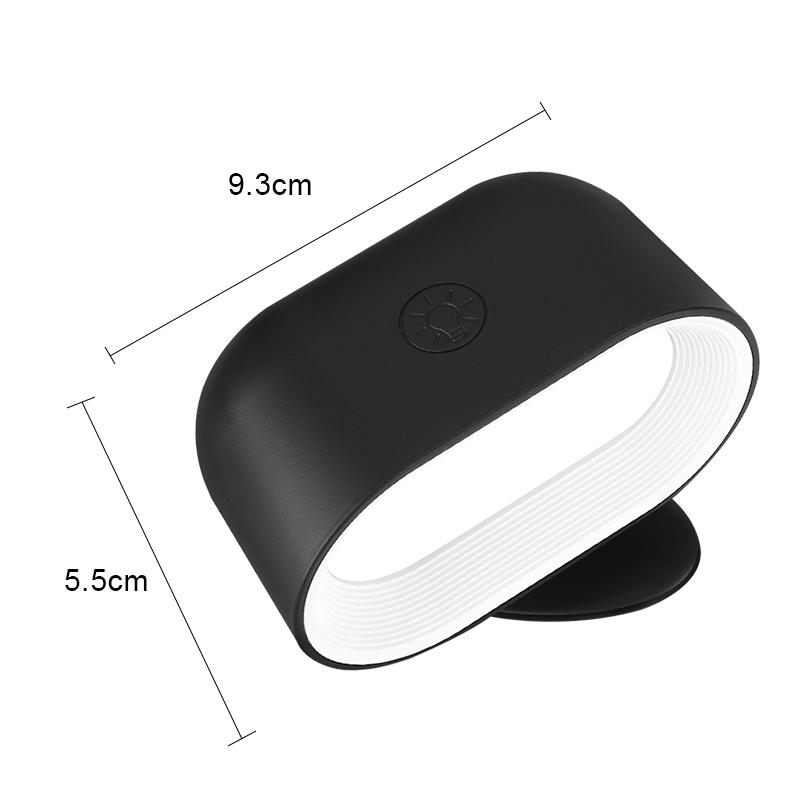 

Магнитный настенный светильник с дистанционным управлением, вращающийся на 360 градусов, настенные светильники для спальни, гостиной, дома, зарядка через USB, светодиодные светильники чёрный