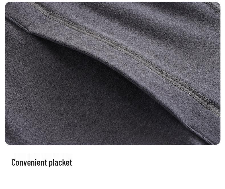 Men's Warm Cashmere Underwear Set: Autumn/Winter Flannel Base Layer with Knee Pads